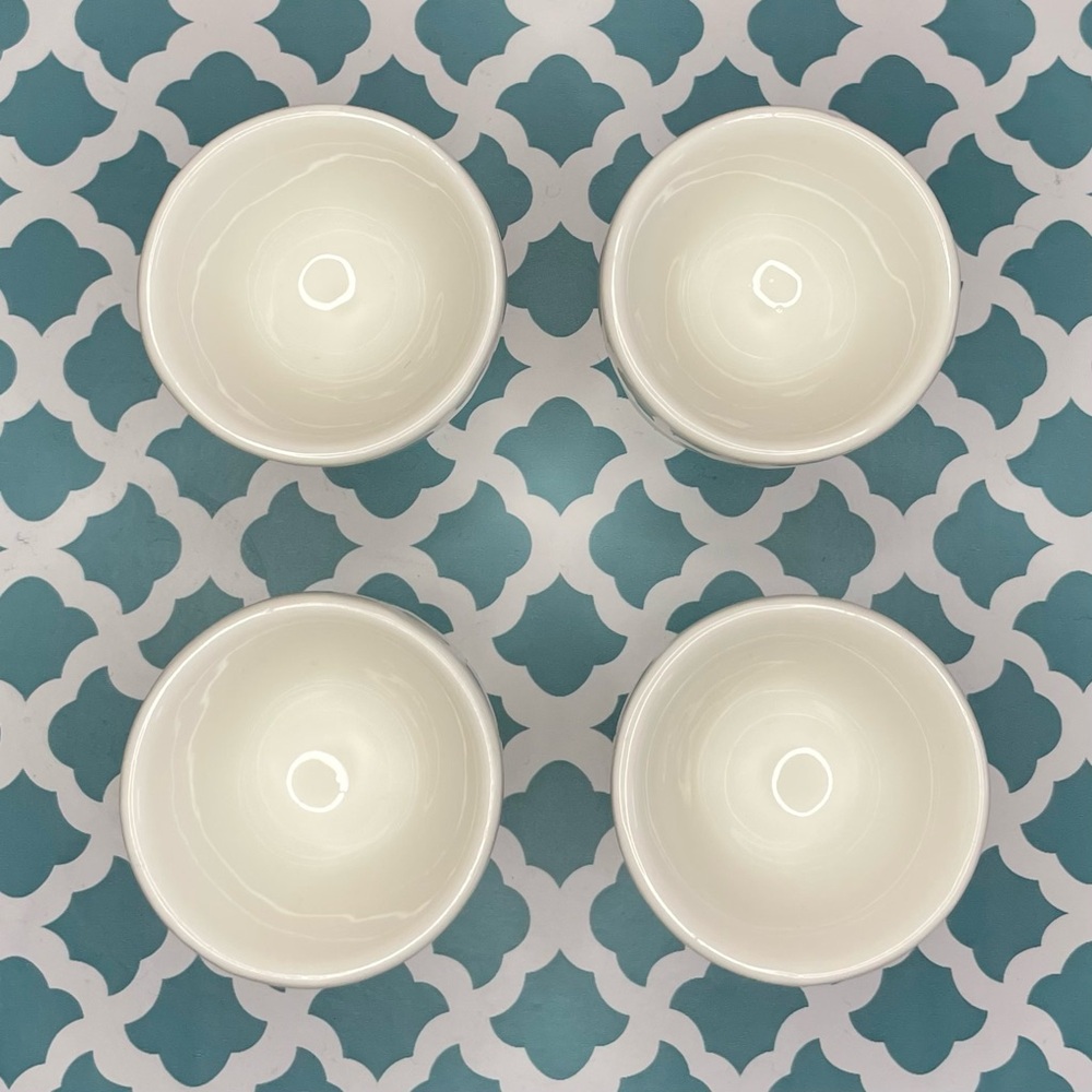 Egg Cups with Mustache Motif - Adorable Set of 4 - Eat your EGGS in Style! - Picture 9 of 11